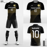 Black and Gold Soccer Jerseys Custom Sublimation