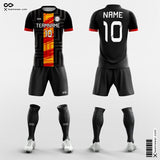 Black and Red Soccer Jersey Kit Cool