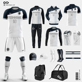 Black and white soccer uniform pack list