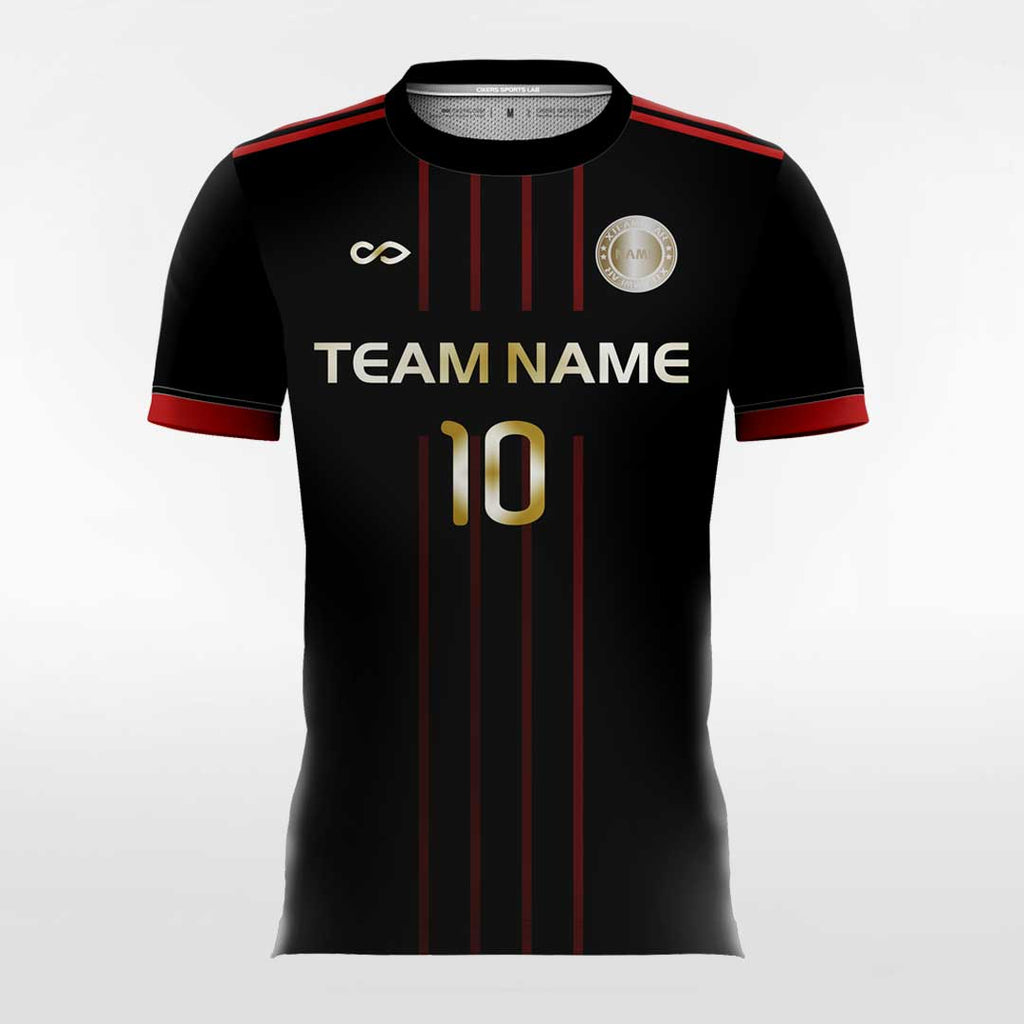 Custom Gold Black-Red Sublimation Soccer Uniform Jersey Discount