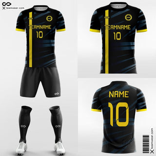 Black Soccer Jersey Kit for Academy Fashion