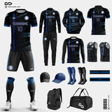 Black Soccer Team Uniform Pack List Ribbon