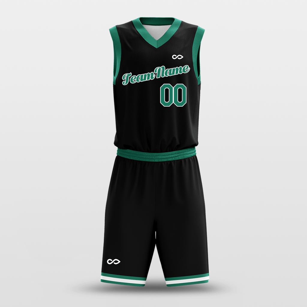 Black and hot sale green basketball jersey