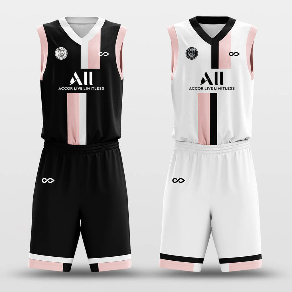 Custom Women Basketball Uniform Sublimation Printing Blank Pink