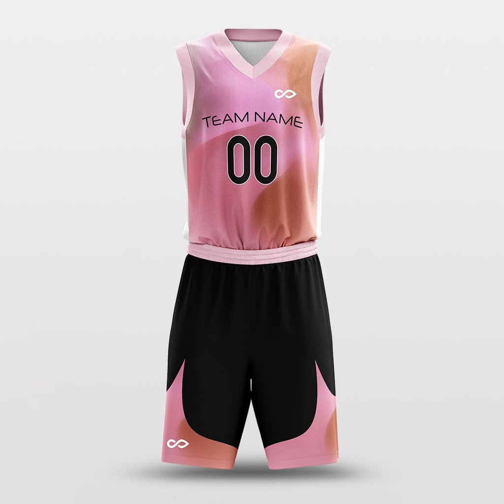 Black and Pink Custom Sublimated Basketball Set