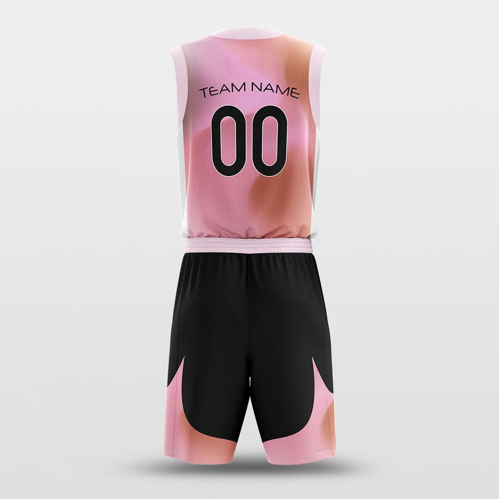 Custom Black and Pink Basketball Uniform