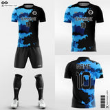 Blue and Black Soccer Jersey
