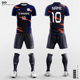 Blue and Orange Soccer Jersey Kit