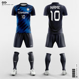 Blue Black Stripe Soccer Jersey Cool