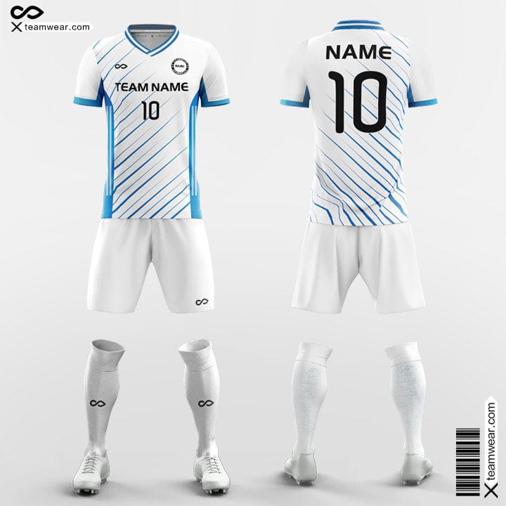 Sky Blue Striped - Custom Soccer Jerseys Kit Sale for Women-XTeamwear