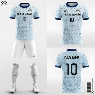 Blue Pattern Soccer Jersey for Academy