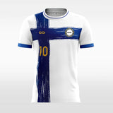 Retro Blue Ribbon - Women Custom Soccer Jerseys Design White