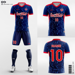 blue soccer jersey kit figure graphic