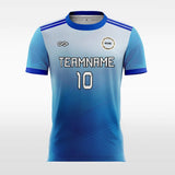 Blue Chevron - Women Custom Soccer Jerseys Design Gradient