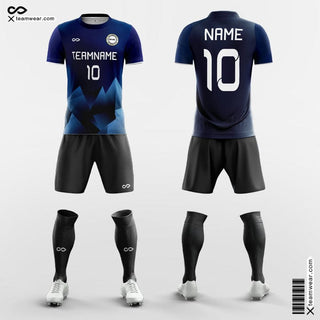 Blue Soccer Uniforms Design