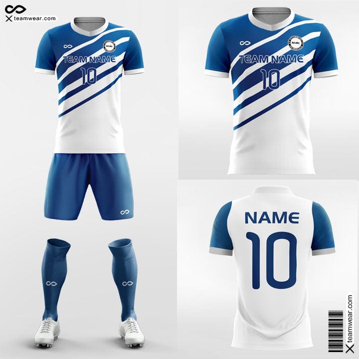 Men Blank Soccer Jersey Design Sublimated Striped Soccer Wear For Teams