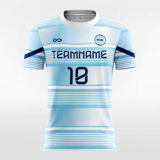 blue stripe soccer jersey