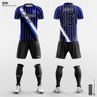 Blue Striped Soccer Jerseys Custom Design for University