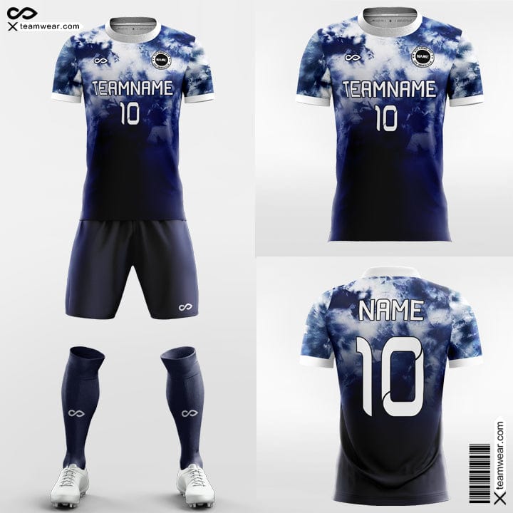 Cool Tie Dye - Women Custom Soccer Jerseys Design Navy Blue-XTeamwear