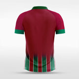 gradient soccer jerseys red and green stripe