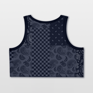 Paisley Custom Women's Loose Sleeveless Workout Crop Tops Design