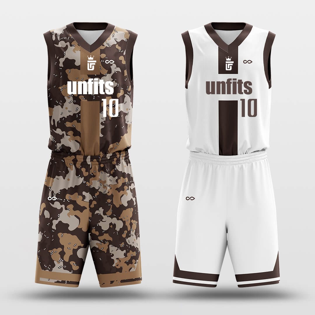 XL-5XL Creative Camouflage Running Blank Basketball Jersey Kit Uniforms  Suits