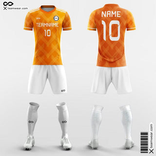 Check Orange Soccer Jersey for Women