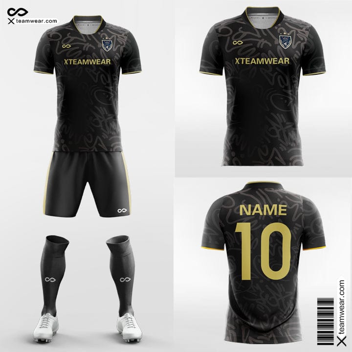 Cikers Sports 非黑五 Black / S Paisley Design- Custom Sublimation Soccer Kits Short Sleeve