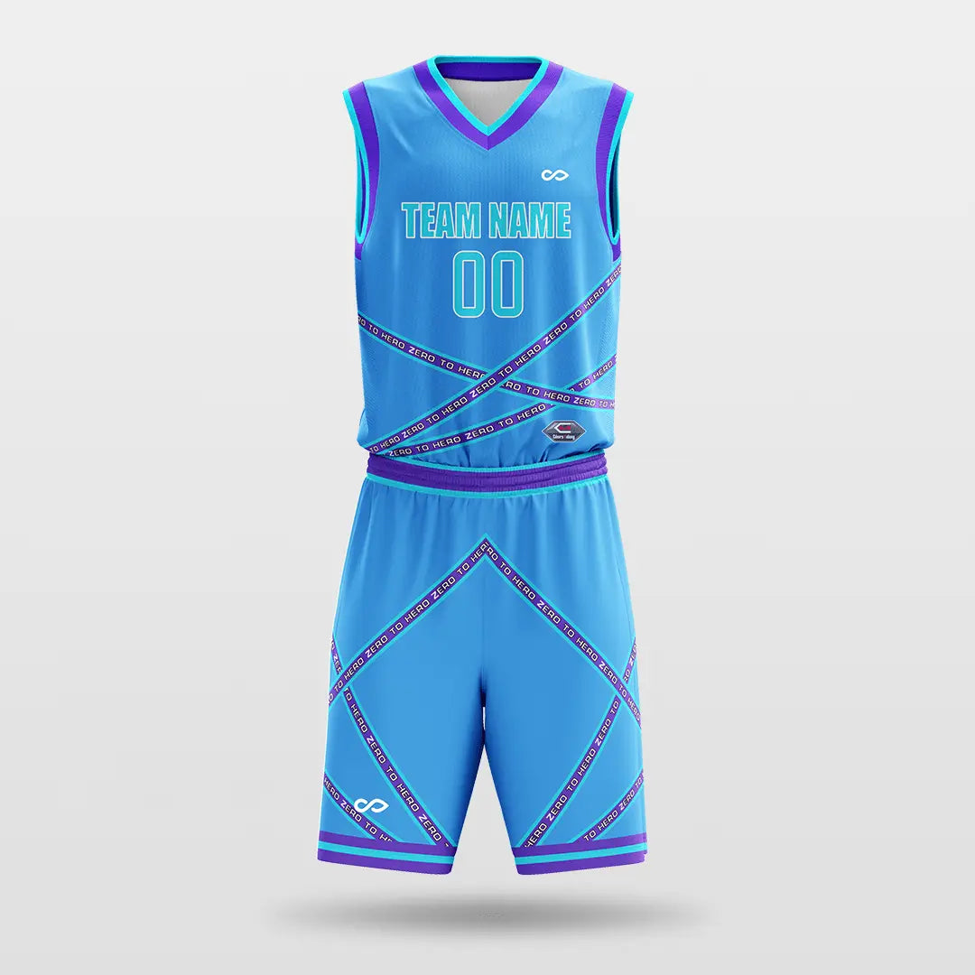 Cikers Sports Basketball Jersey Blue / S Fission - Customized Sublimated Basketball Set