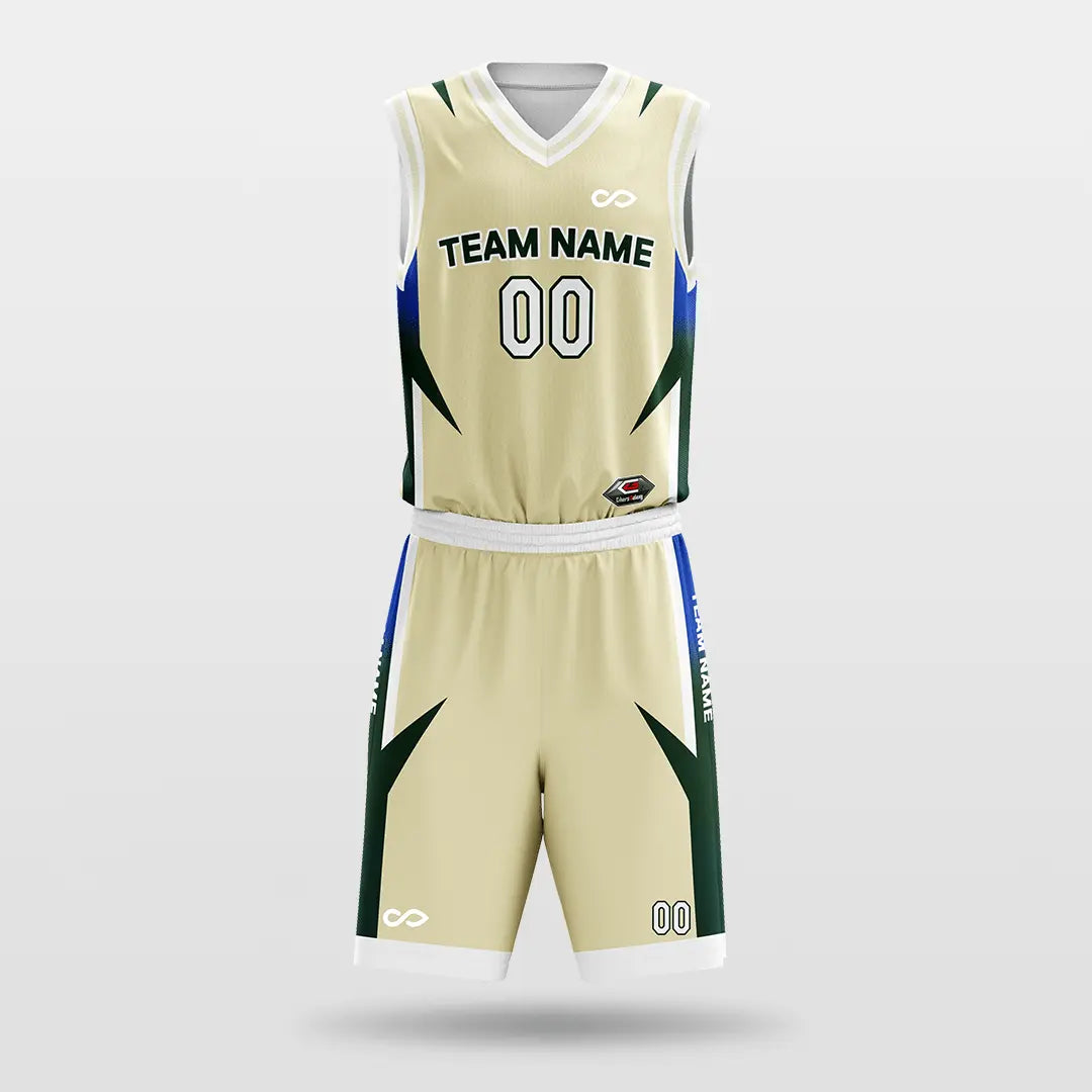 Cikers Sports Basketball Jersey Cream / S Armor - Customized Sublimated Basketball Set