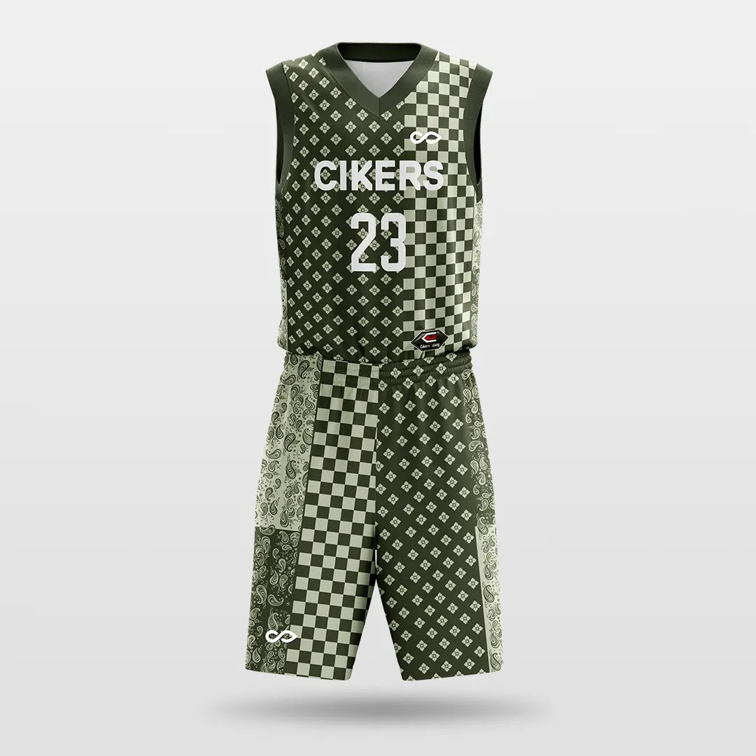 Cikers Sports Basketball Jersey Green / S Cashew - Customized Sublimated Basketball Set