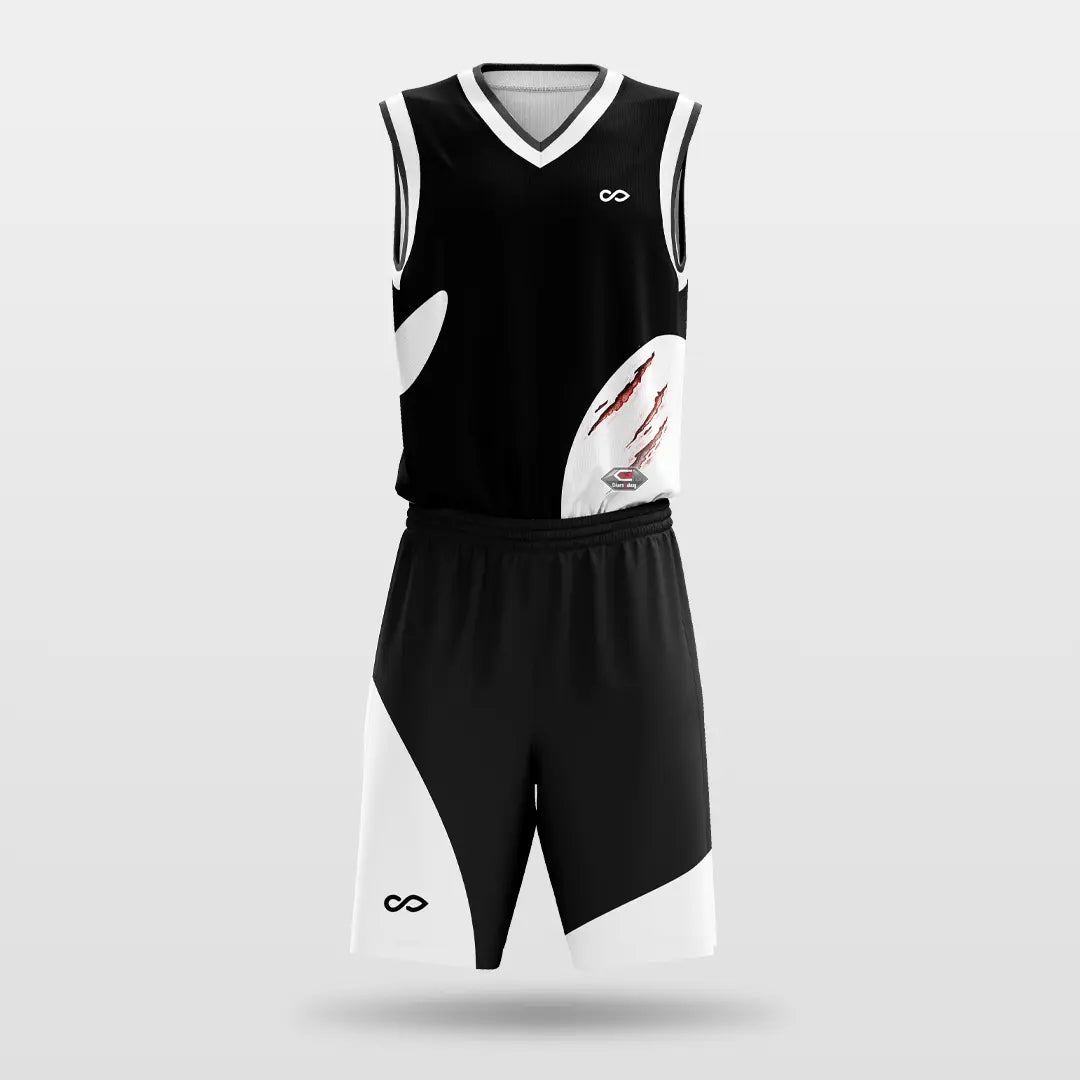 Cikers Sports Basketball Jersey Killer Whale- Sublimated Basketball Set