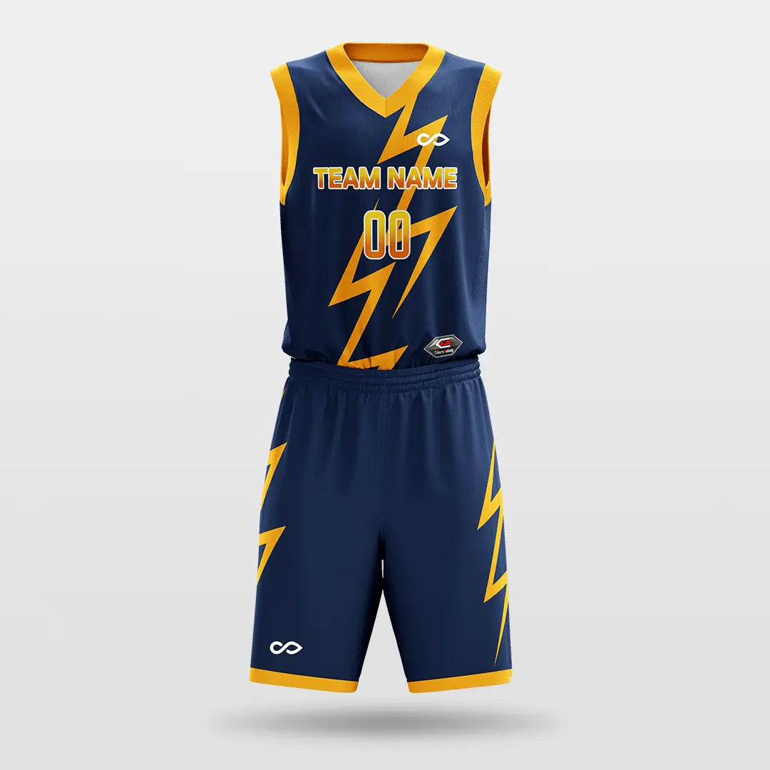 Cikers Sports Basketball Jersey Navy / S Thunder - Customized Sublimated Basketball Set