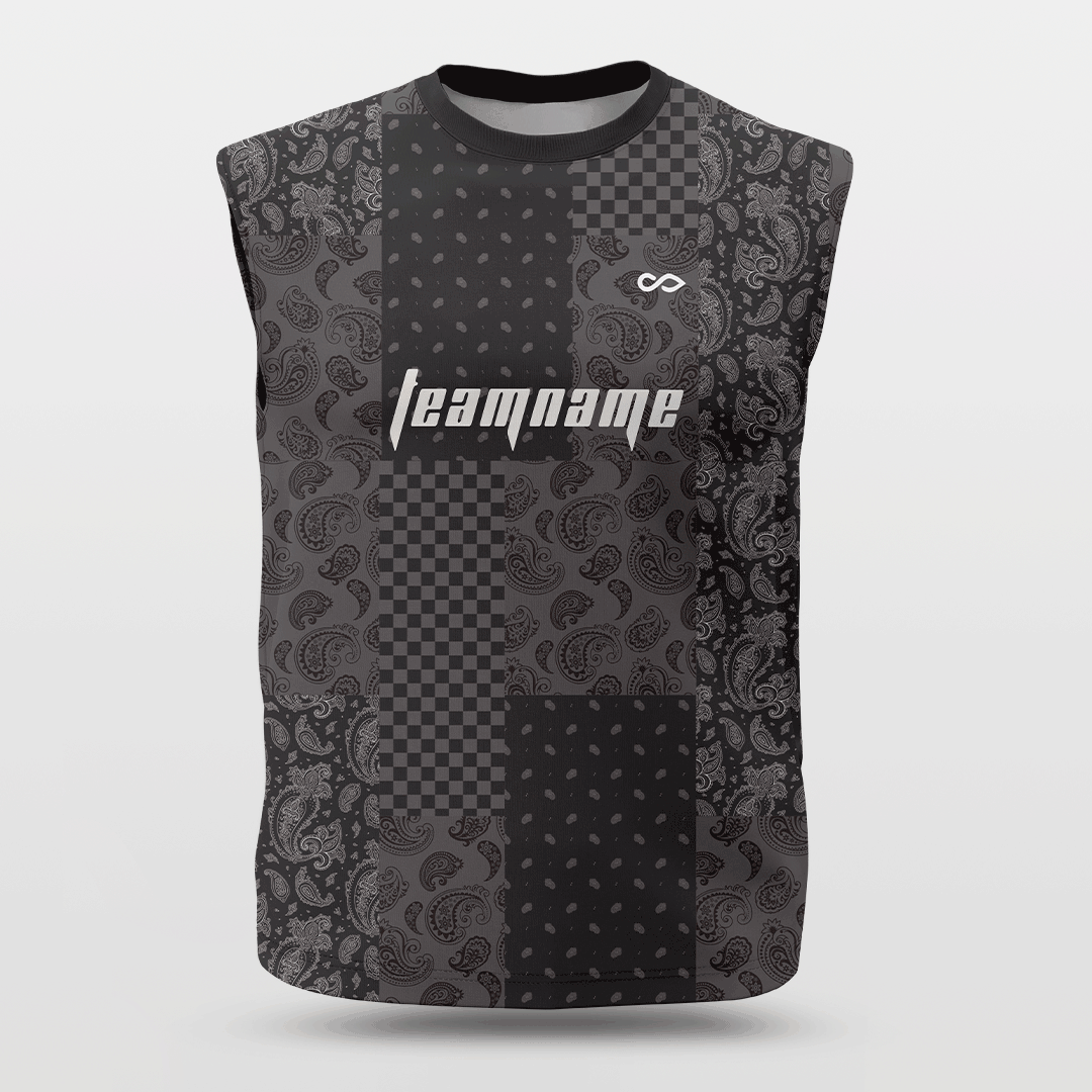 Cikers Sports Basketball Jersey Paisley - Customized Wide Shoulder Basketball Jersey