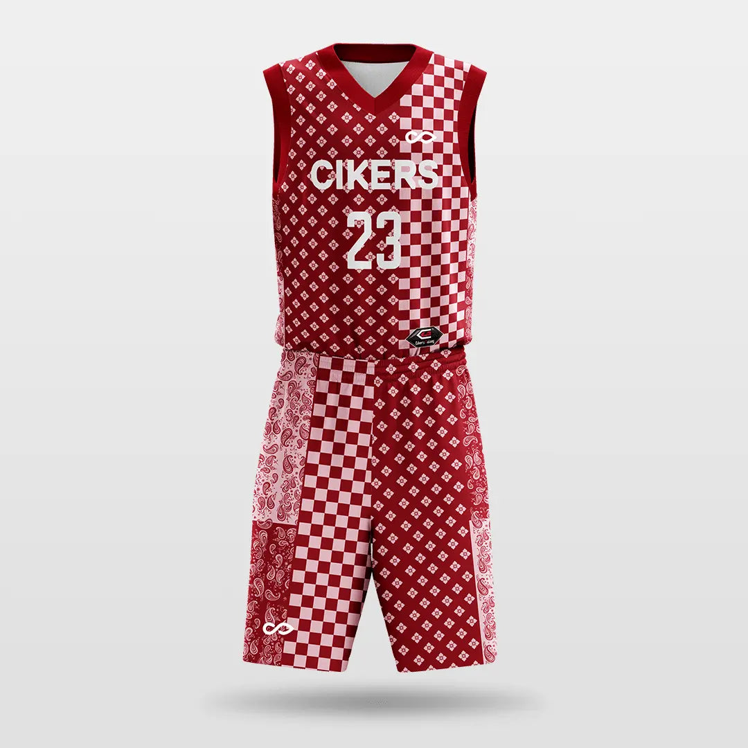 Cikers Sports Basketball Jersey Red / S Cashew - Customized Sublimated Basketball Set