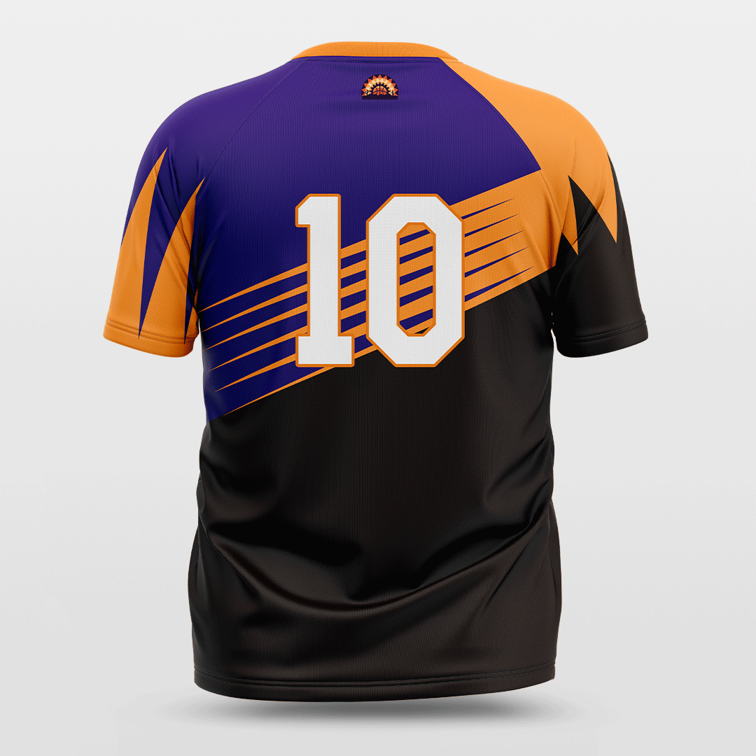 Cikers Sports Basketball Jersey Sun Fire - Customized Baggy Shoulder Short Sleeve Jersey