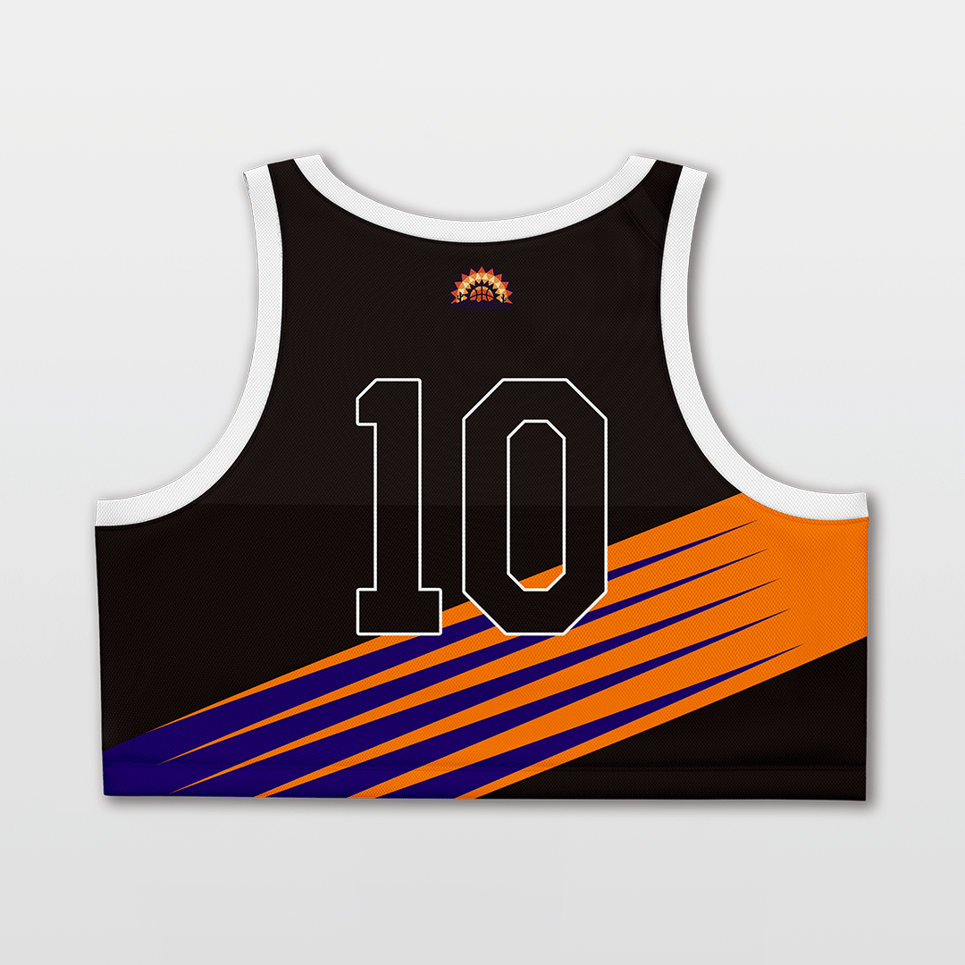 Cikers Sports Basketball Jersey Sun Fire - Customized Women's Loose Sleveless Workout Crop Tops