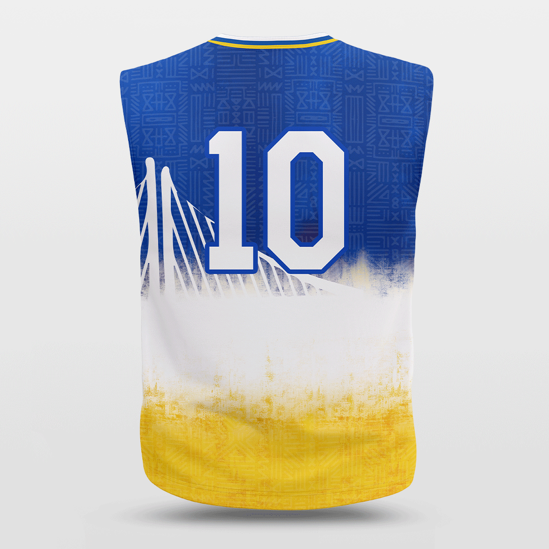 Cikers Sports Basketball Jersey Warriors - Customized Wide Shoulder Basketball Jersey