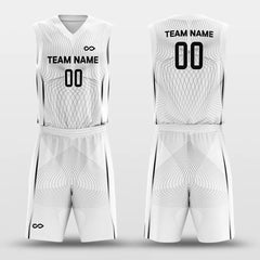 Cikers Sports Basketball Jersey White / S Latitude and Longitude - Customized Sublimated Basketball Set