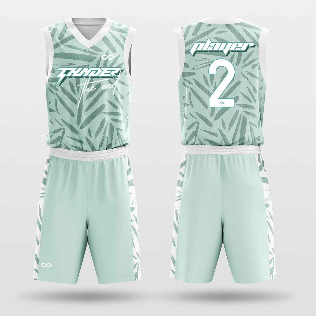 Cikers Sports Basketball Uniforms Bamboo - Customized Kid's Sublimated Basketball Jersey Set