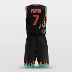 Cikers Sports Basketball Uniforms Ghost Fire - Custom Sublimated Basketball Uniform Set