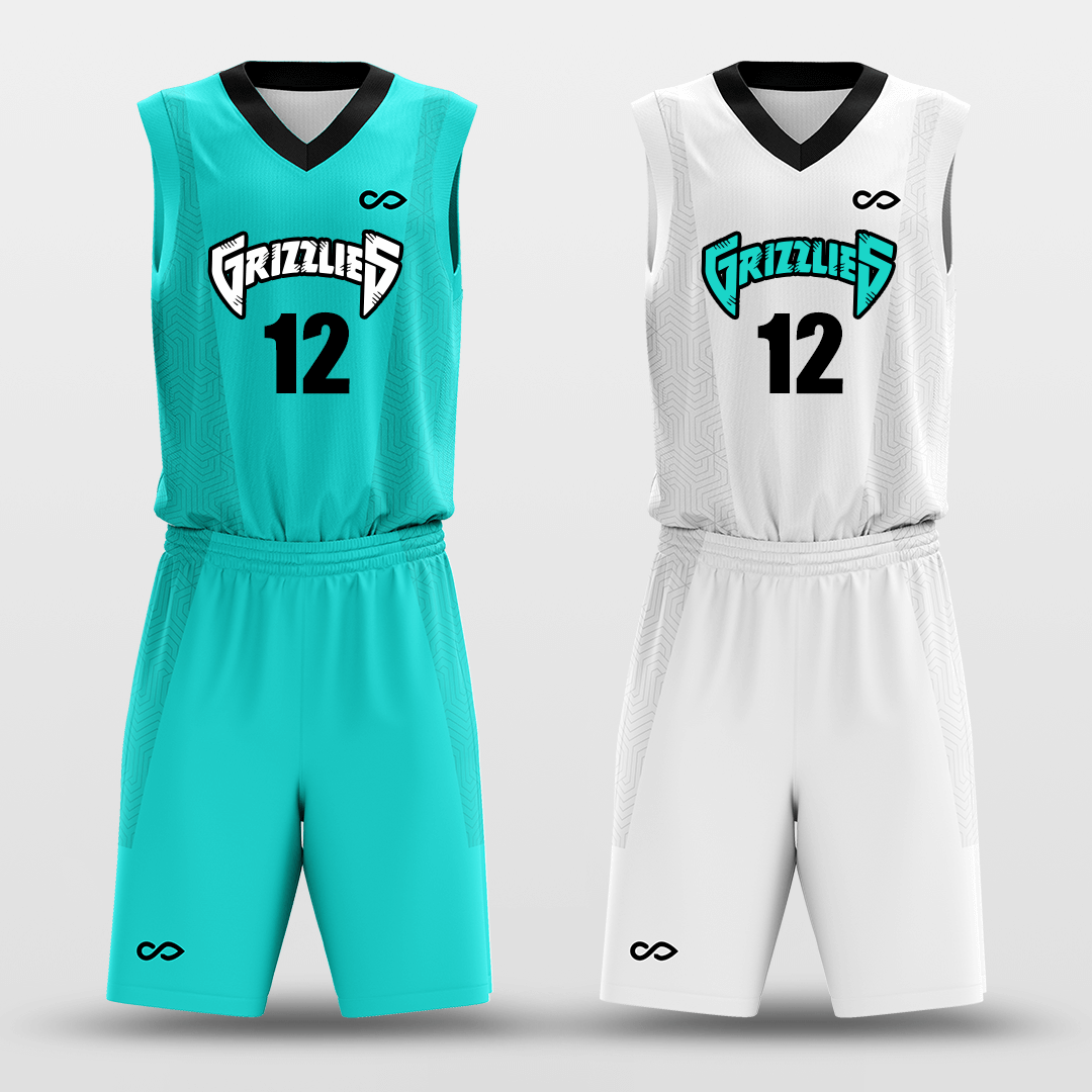 Cikers Sports Basketball Uniforms Mint & White / S Mountain 2 - Custom Reversible Sublimated Basketball Jersey Set