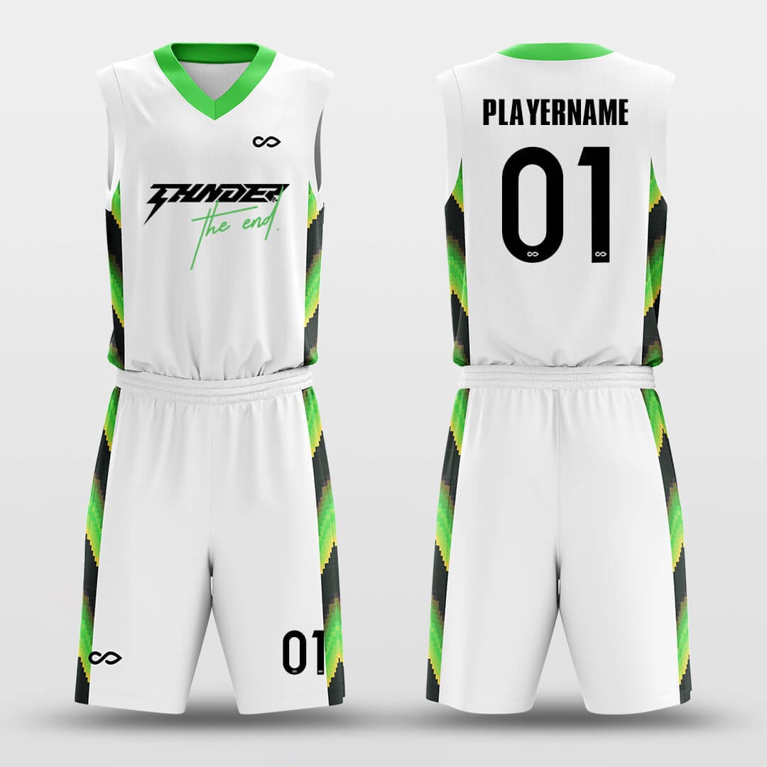 Cikers Sports Basketball Uniforms Neon - Custom Sublimated Basketball Uniform Set