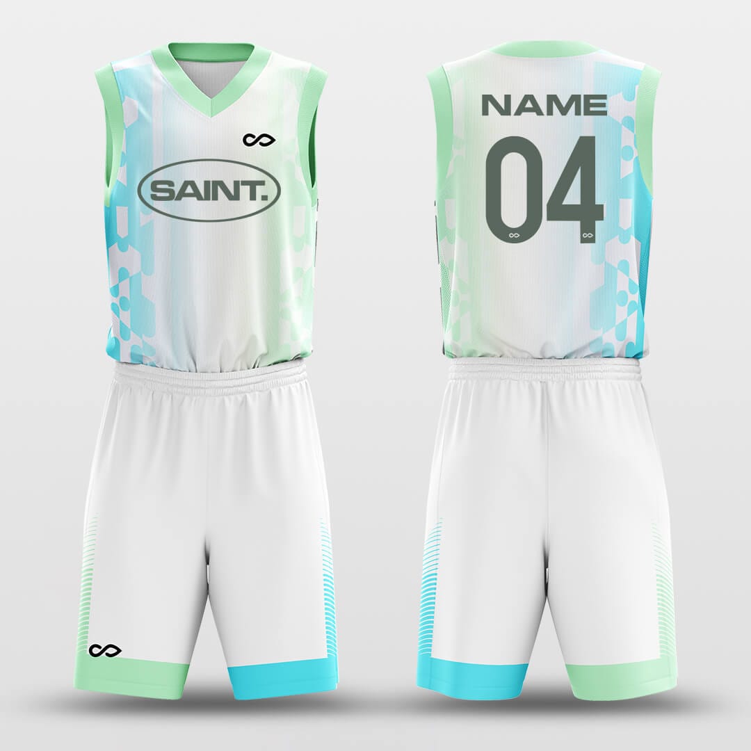 Cikers Sports Basketball Uniforms Tunnel - Custom Sublimated Basketball Uniform Set Gradient