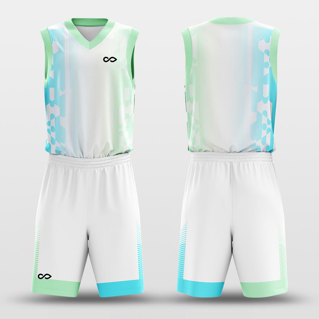 Cikers Sports Basketball Uniforms Tunnel - Custom Sublimated Basketball Uniform Set Gradient