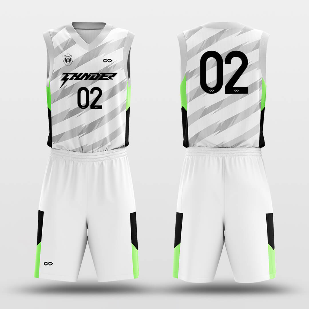 Cikers Sports Basketball Uniforms Velocity - Custom Sublimated Basketball Uniform Set Retro Stripe