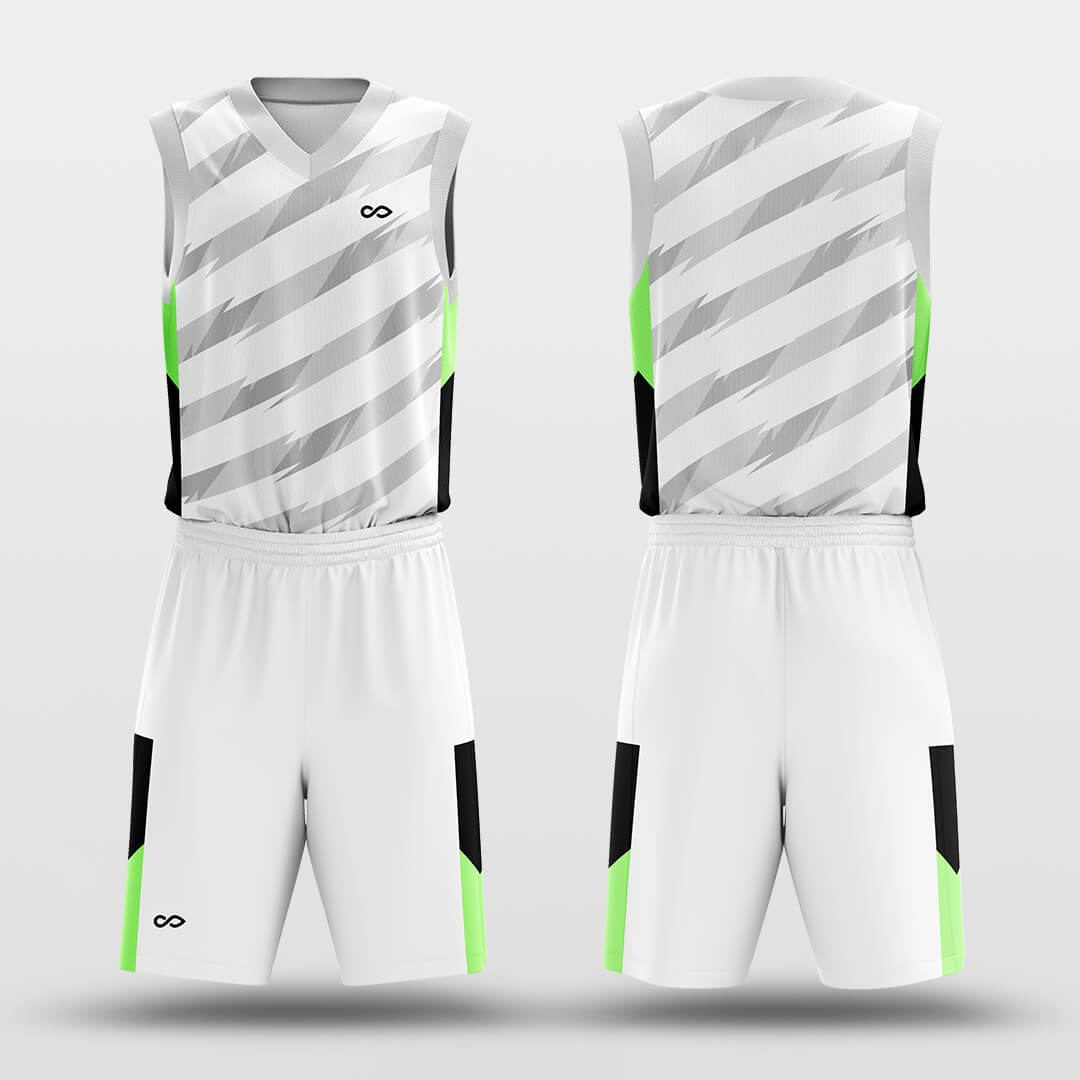 Cikers Sports Basketball Uniforms Velocity - Custom Sublimated Basketball Uniform Set Retro Stripe