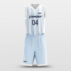 Cikers Sports Basketball Uniforms White and Blue / S Argentina - Custom Sublimated Basketball Uniform Set