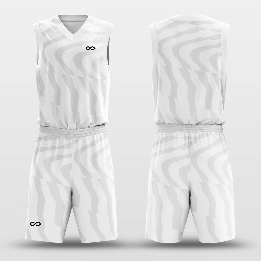 Cikers Sports Basketball Uniforms White Horse - Custom Sublimated Basketball Uniform Set