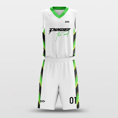 Cikers Sports Basketball Uniforms White / S Neon - Custom Sublimated Basketball Uniform Set